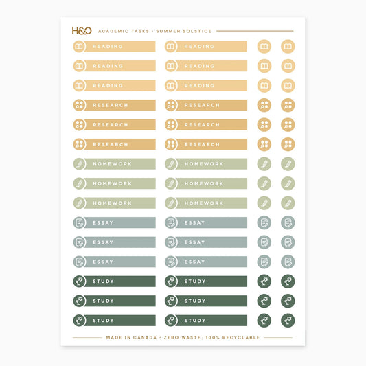 Academic Tasks Stickers