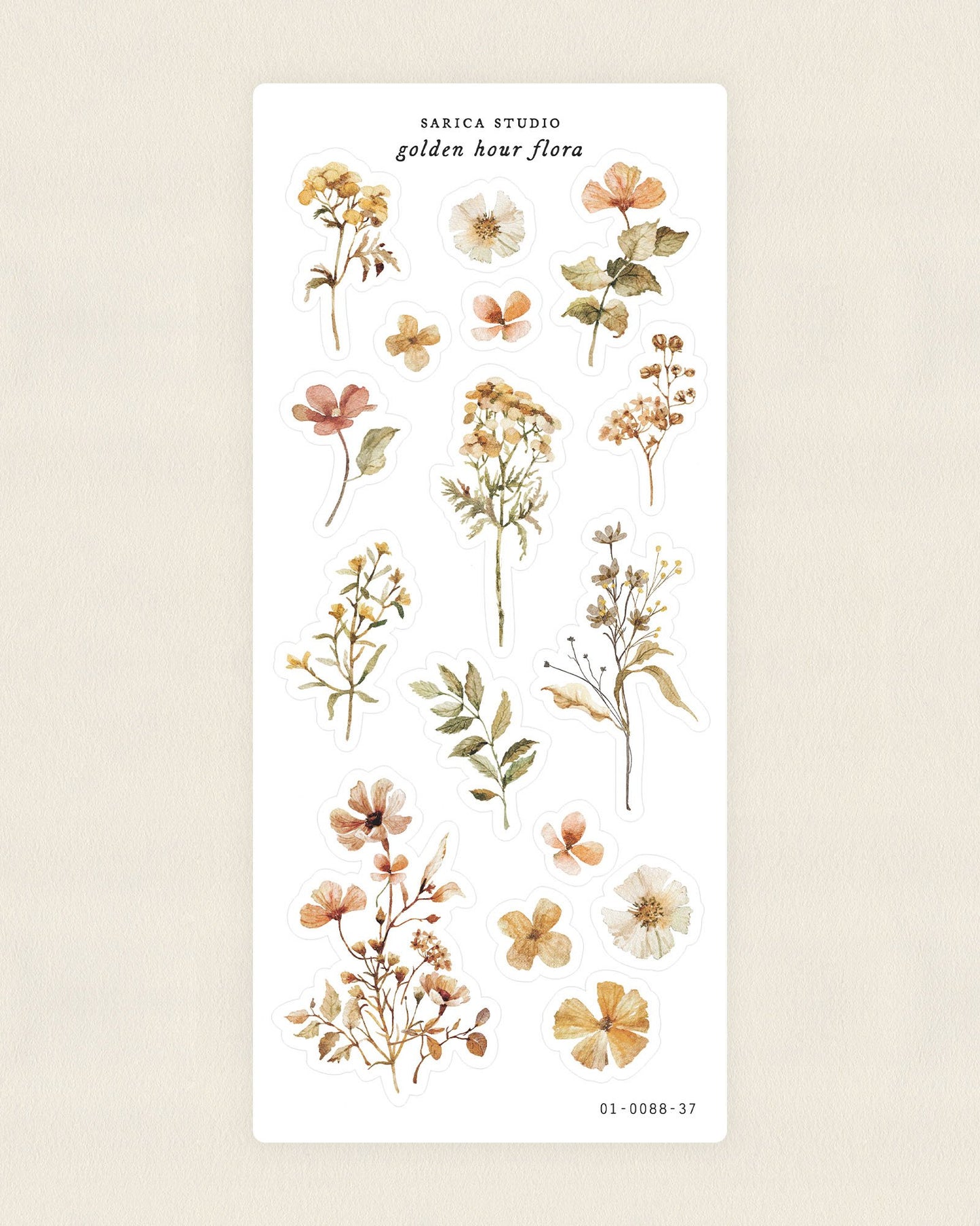 Golden Hour Flora Stickers