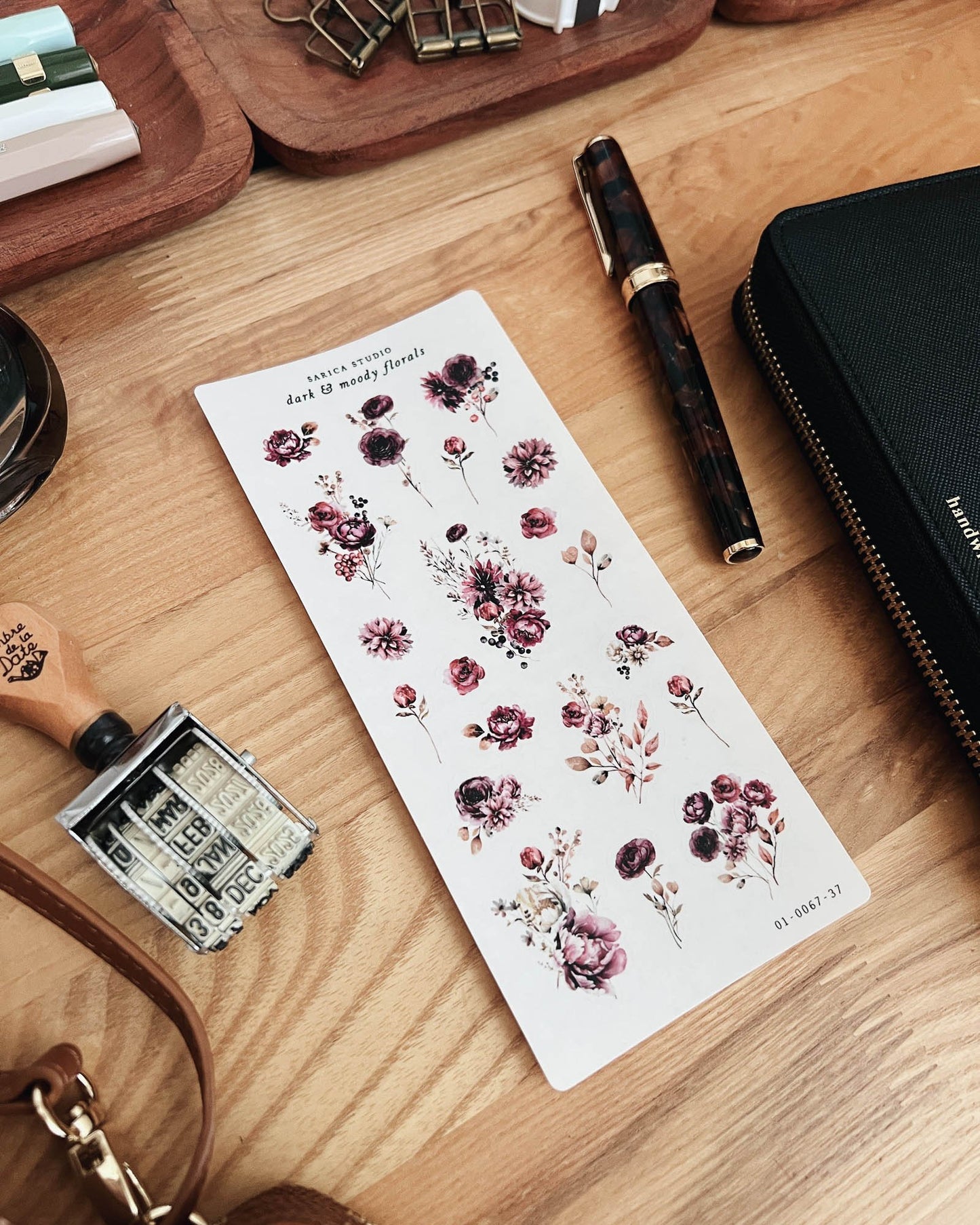 Dark & Moody Floral Stickers