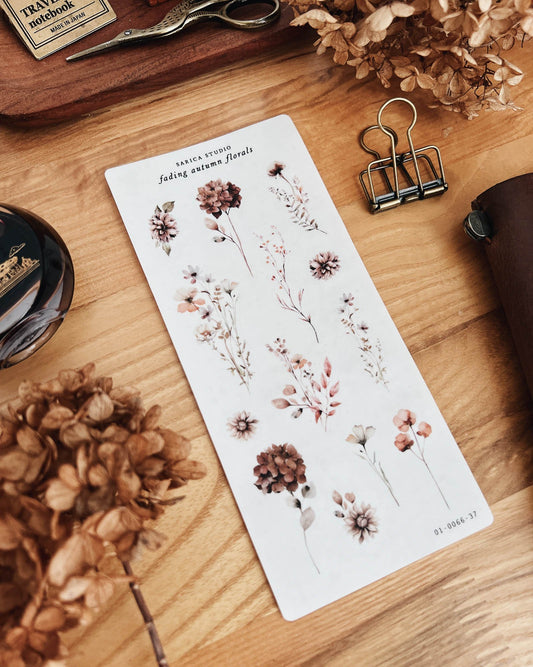 Fading Autumn Florals Stickers