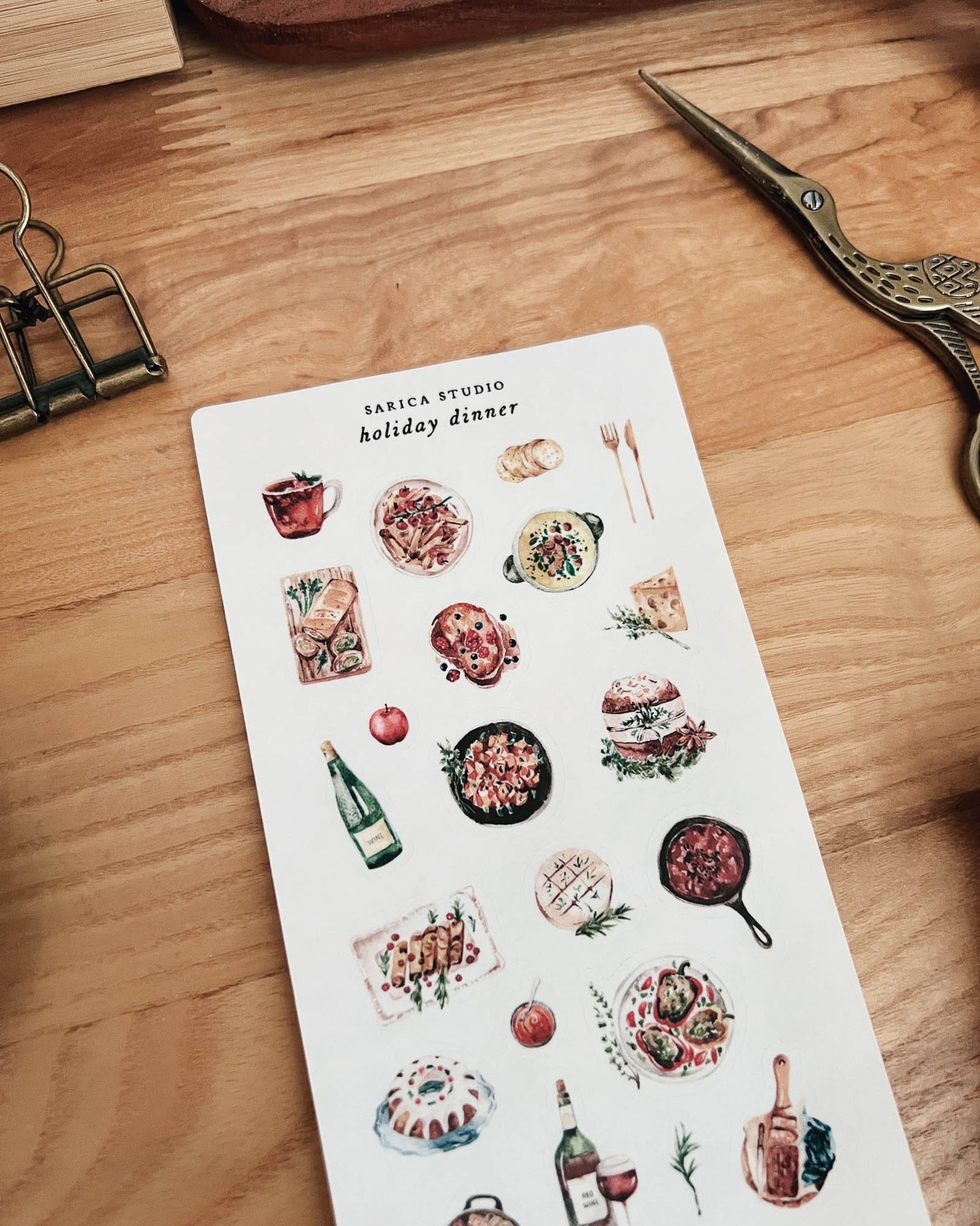 Holiday Dinner Stickers