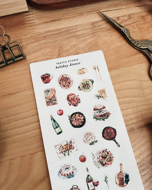 Holiday Dinner Stickers