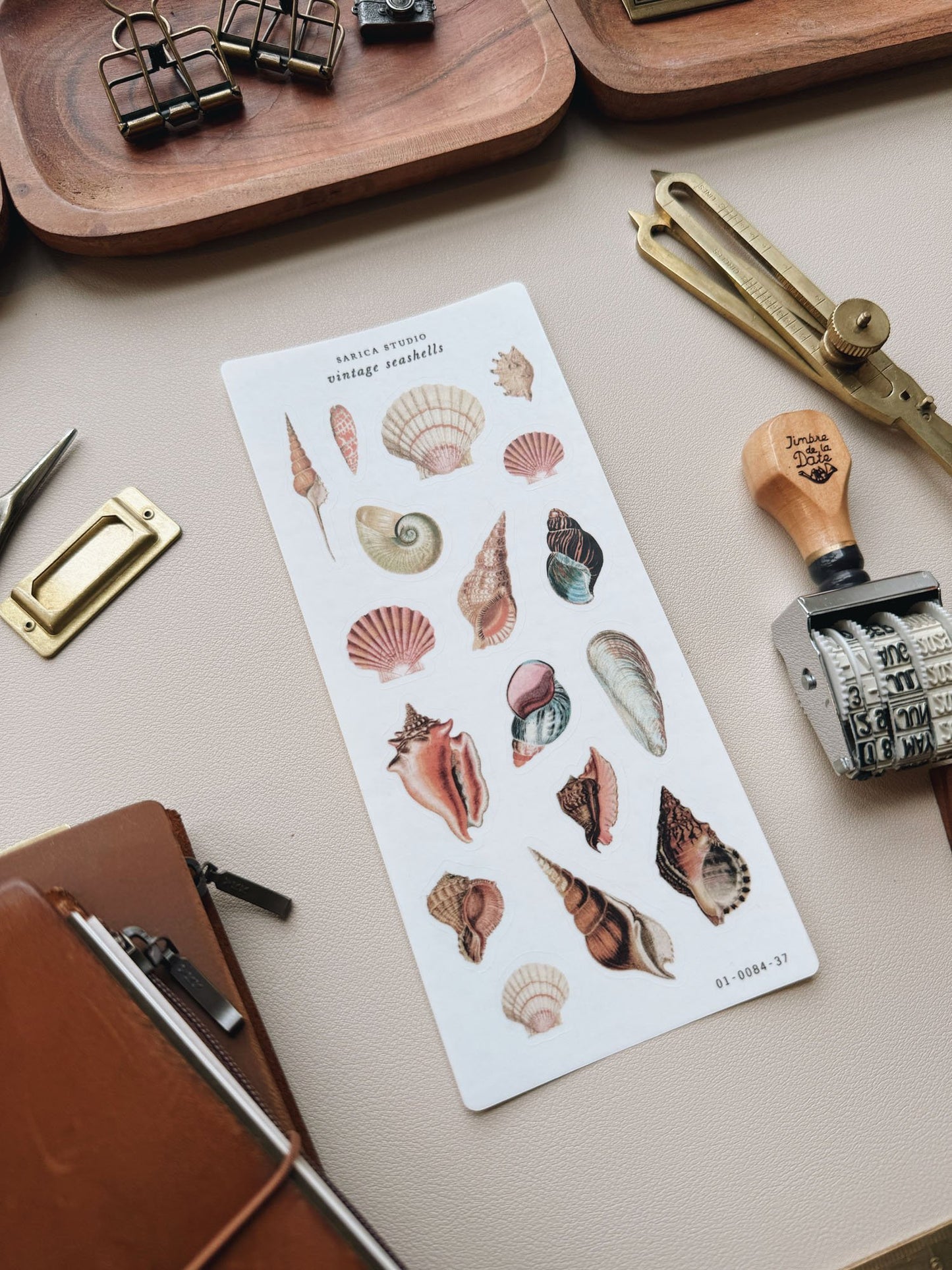 Vintage Seashells Stickers
