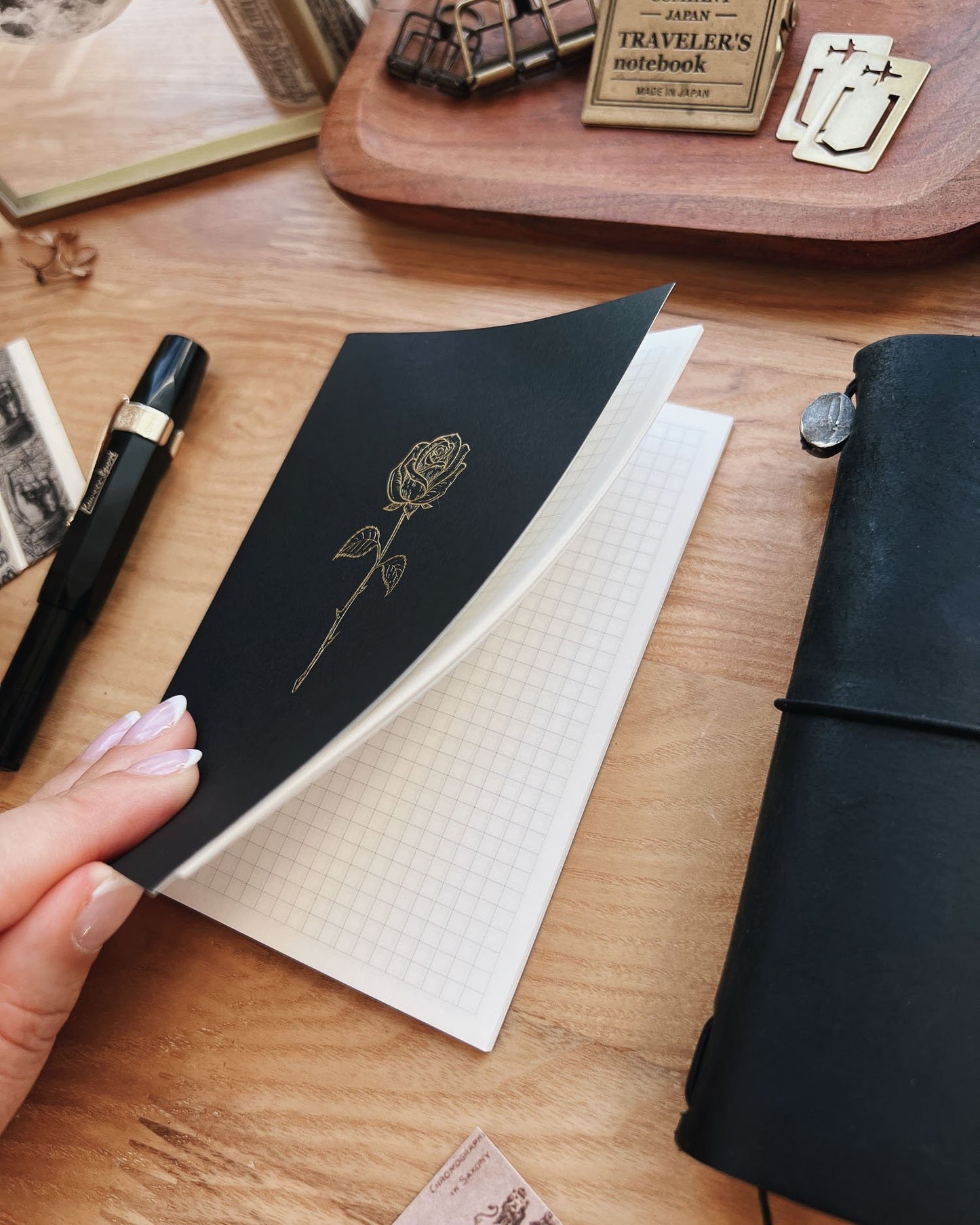 Rose Notebook (Passport TN Size)