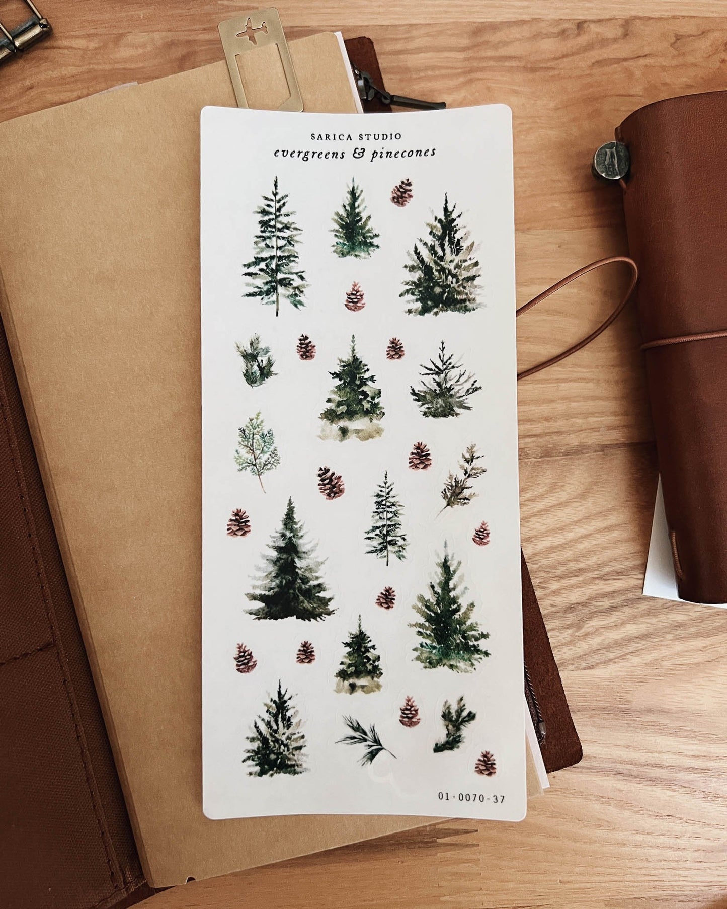 Evergreens & Pinecones Stickers