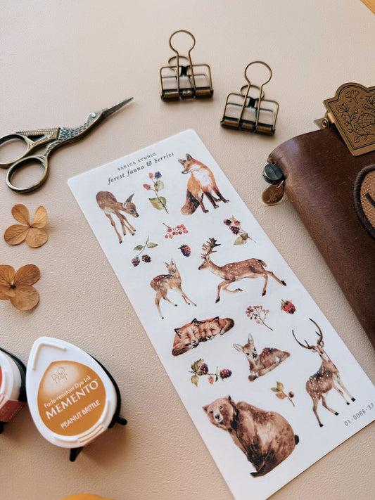 Forest Fauna & Berries Stickers