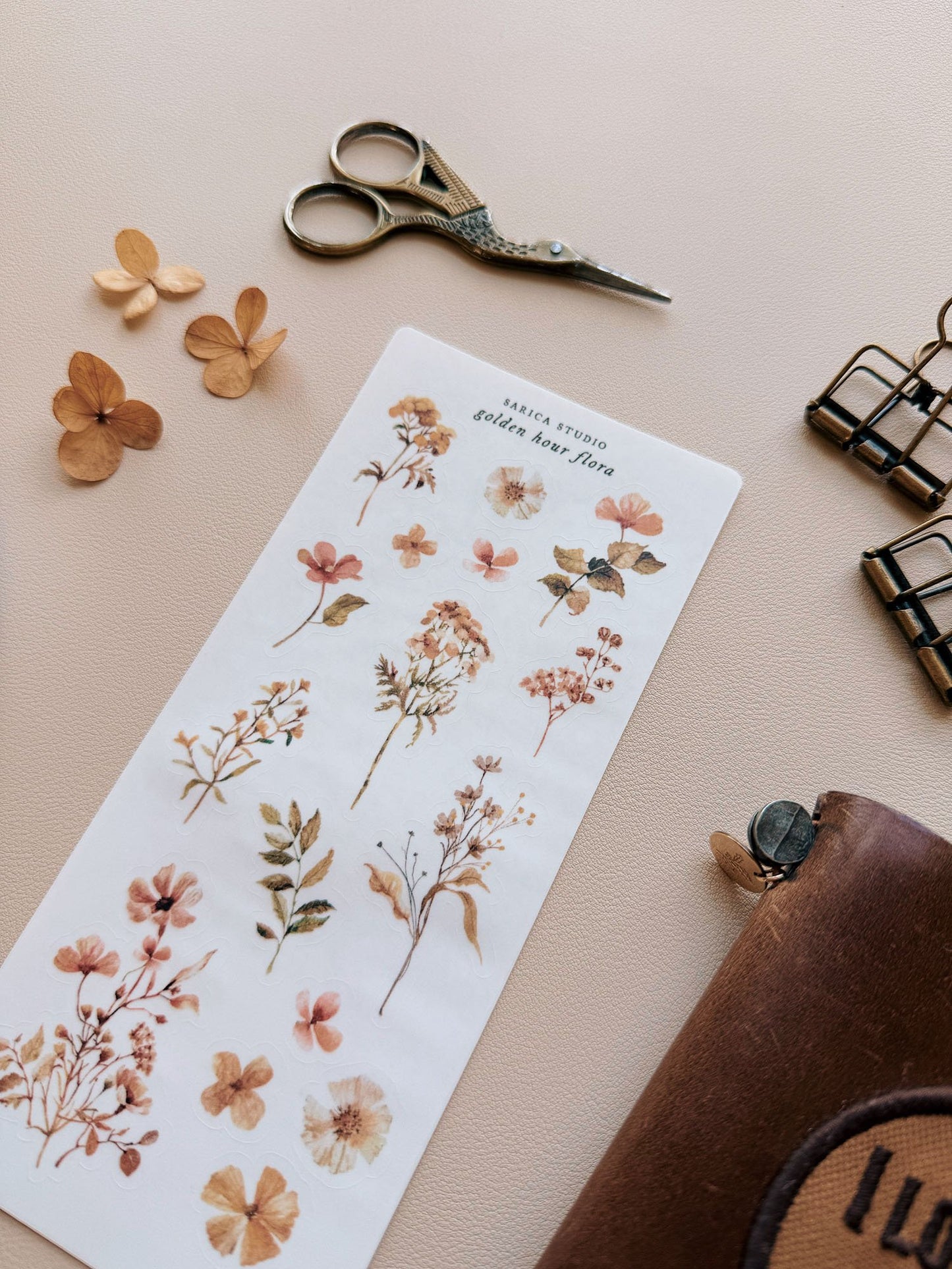 Golden Hour Flora Stickers
