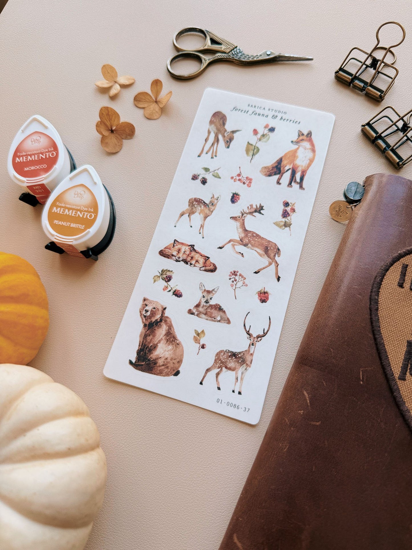Forest Fauna & Berries Stickers
