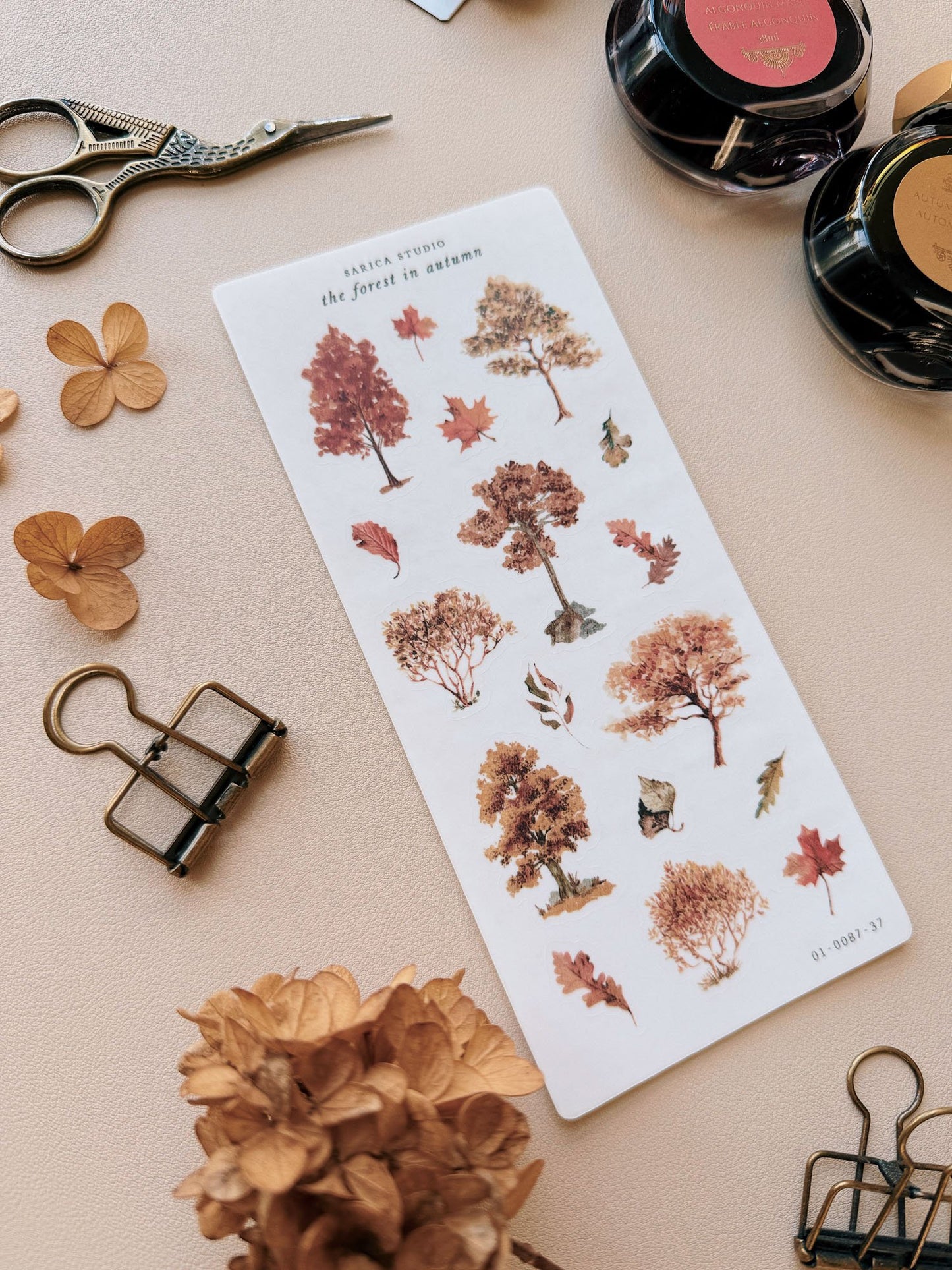The Forest in Autumn Stickers
