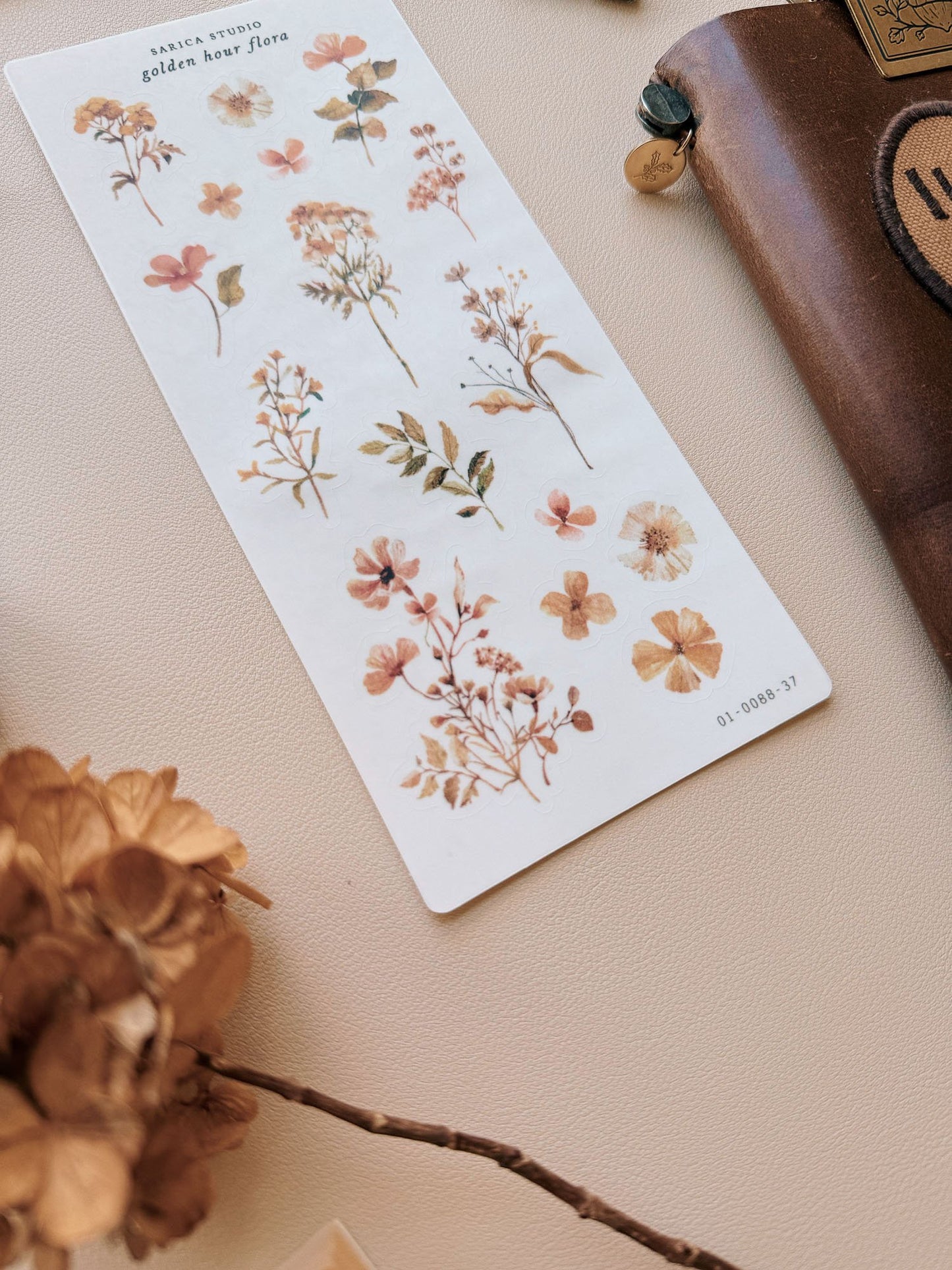 Golden Hour Flora Stickers