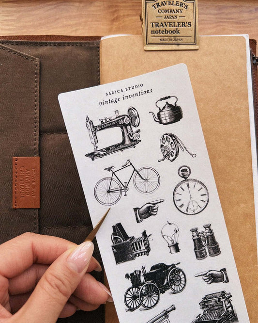 Vintage Invention Stickers