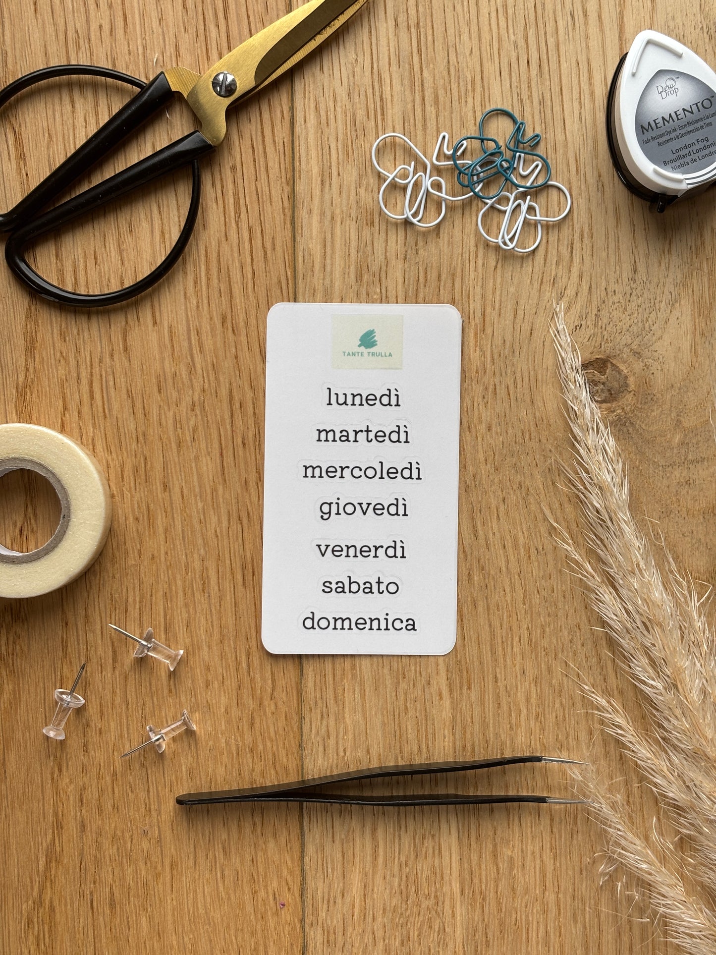 Just Weekdays | Typewriter | matt, transparent