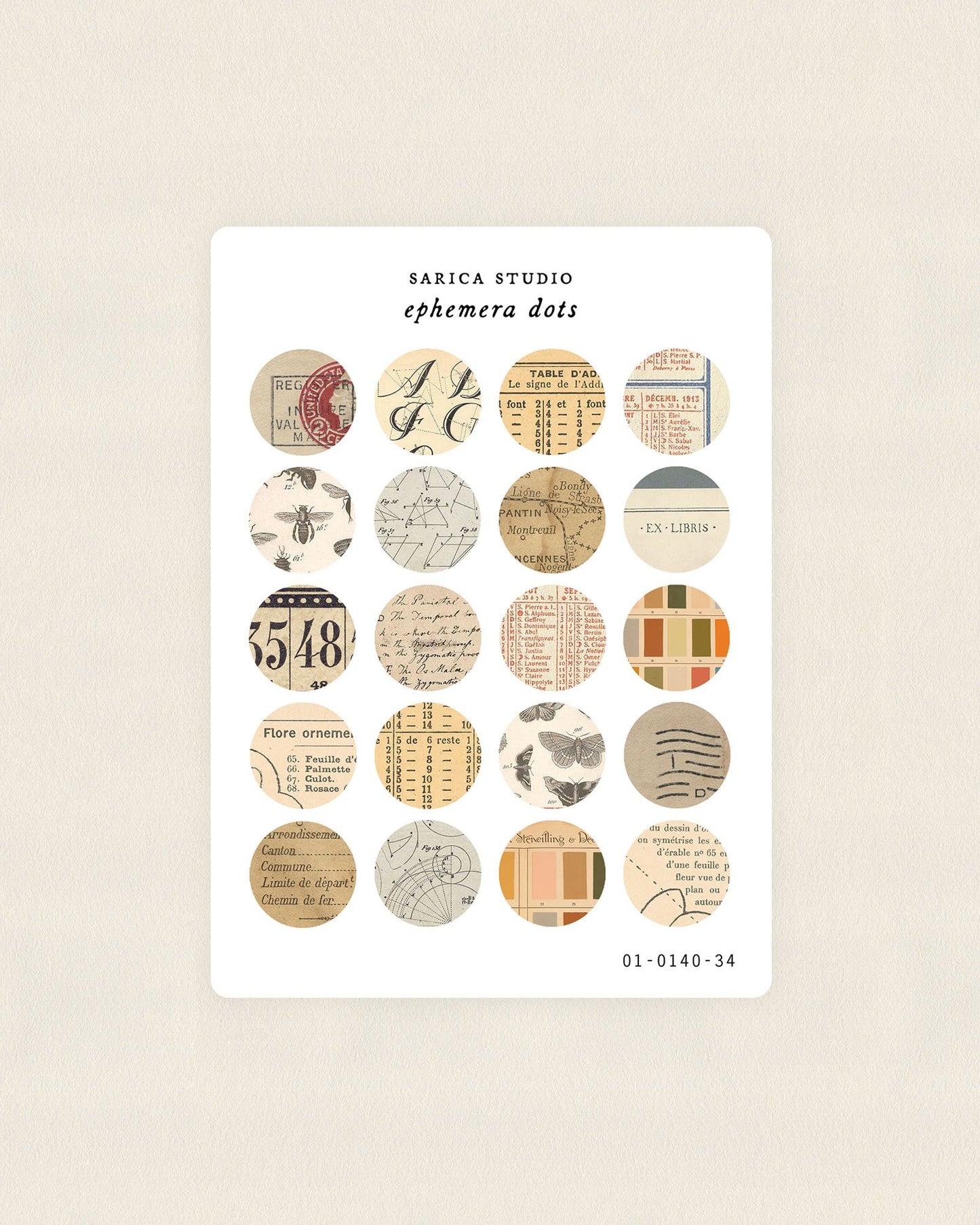 Ephemera dots Stickers