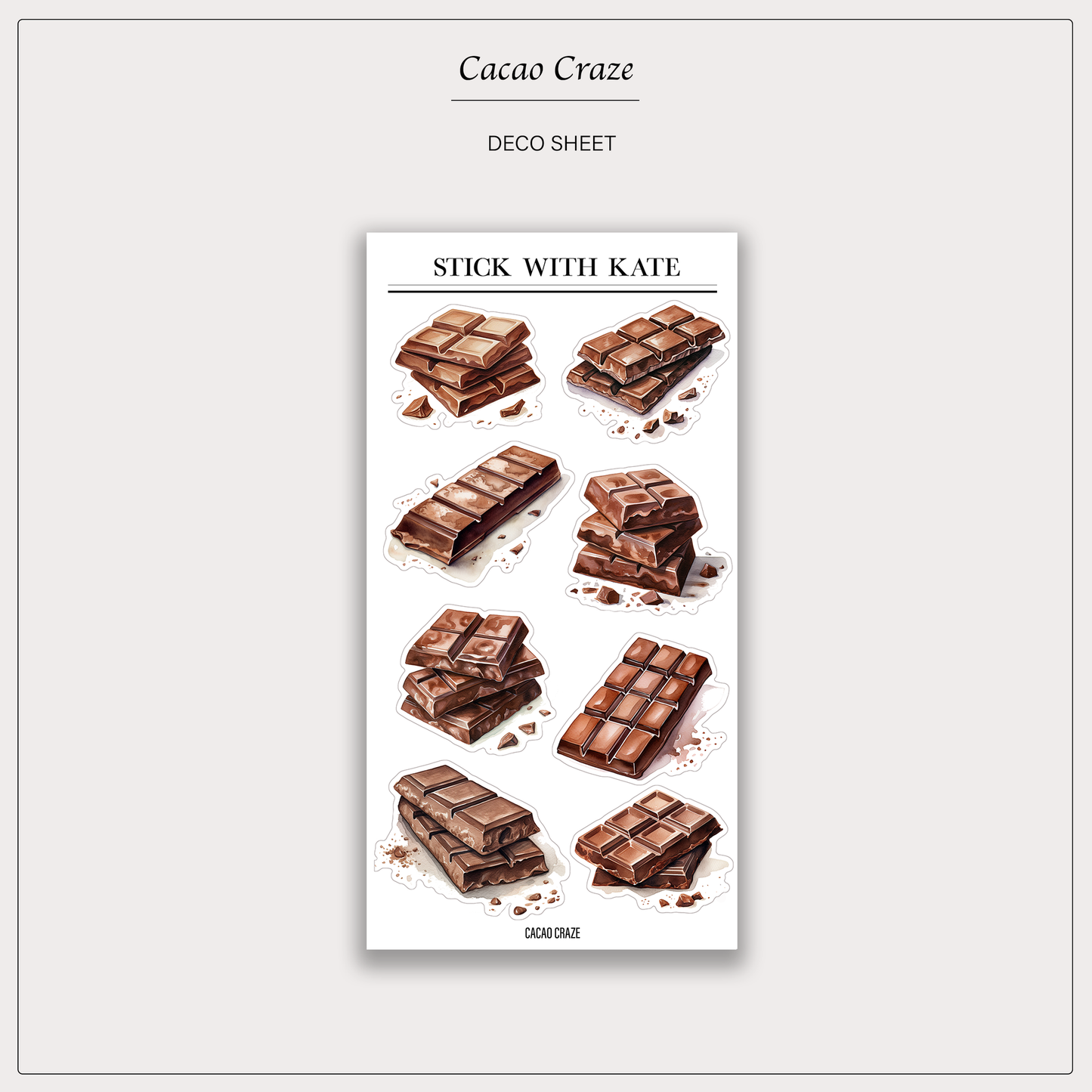 Cacao Craze | Deco Stickers
