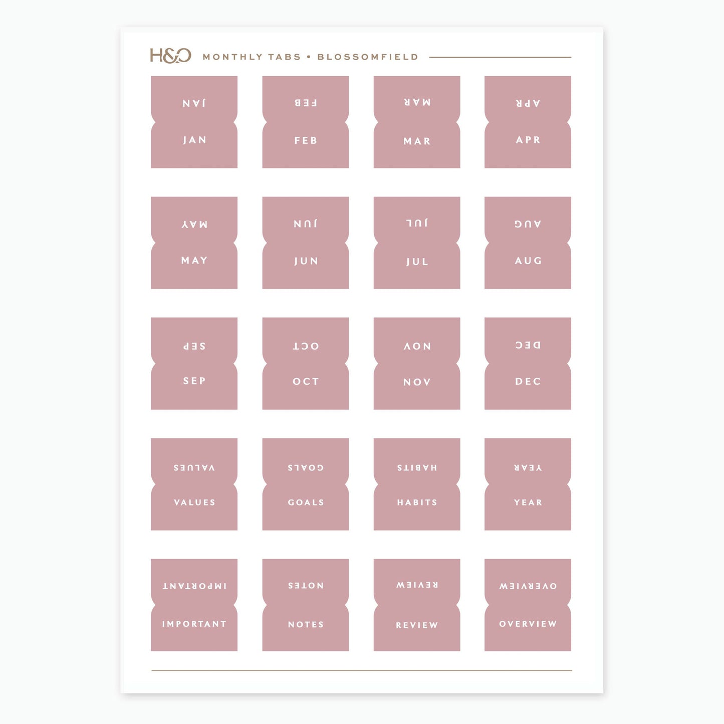Monthly Tabs