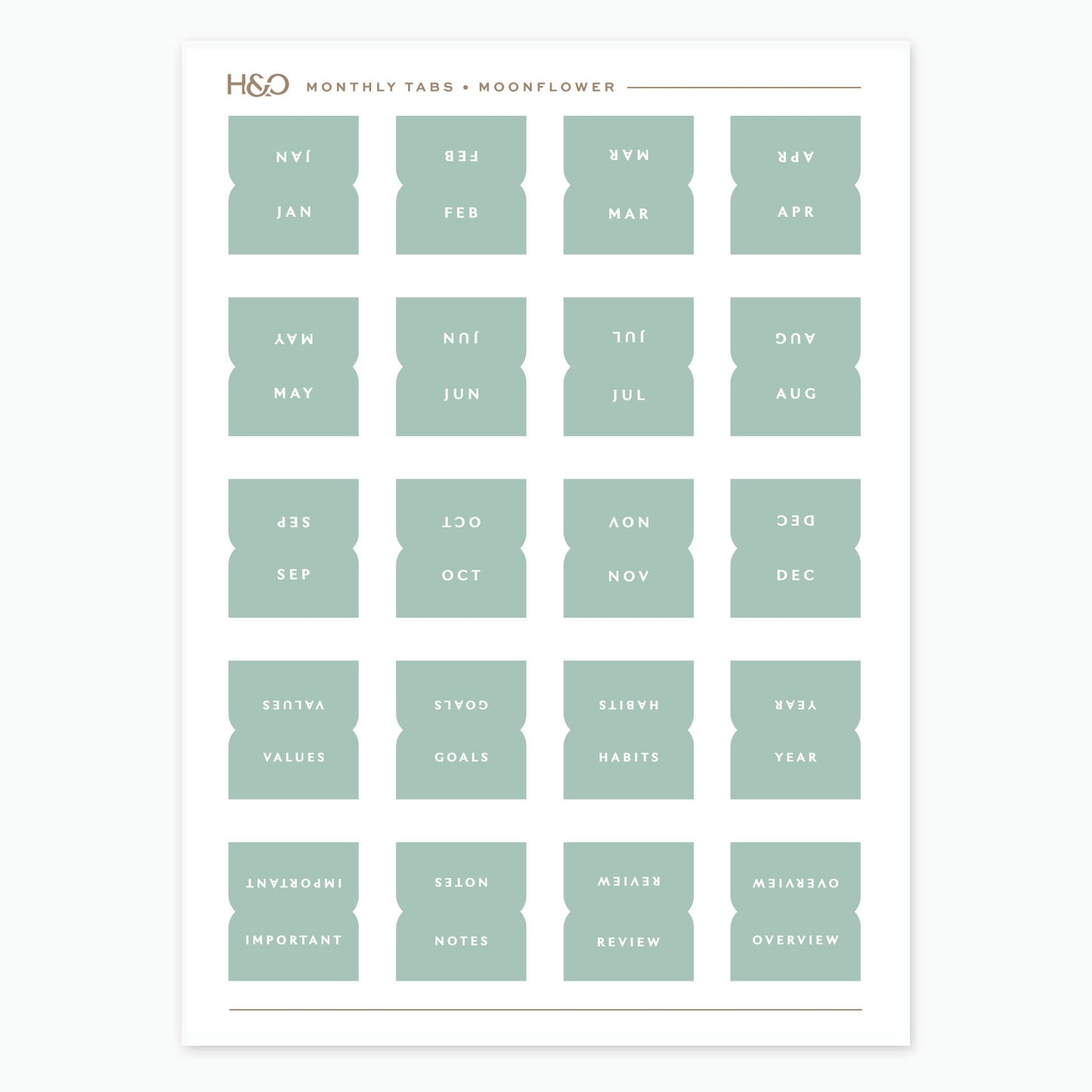 Monthly Tabs