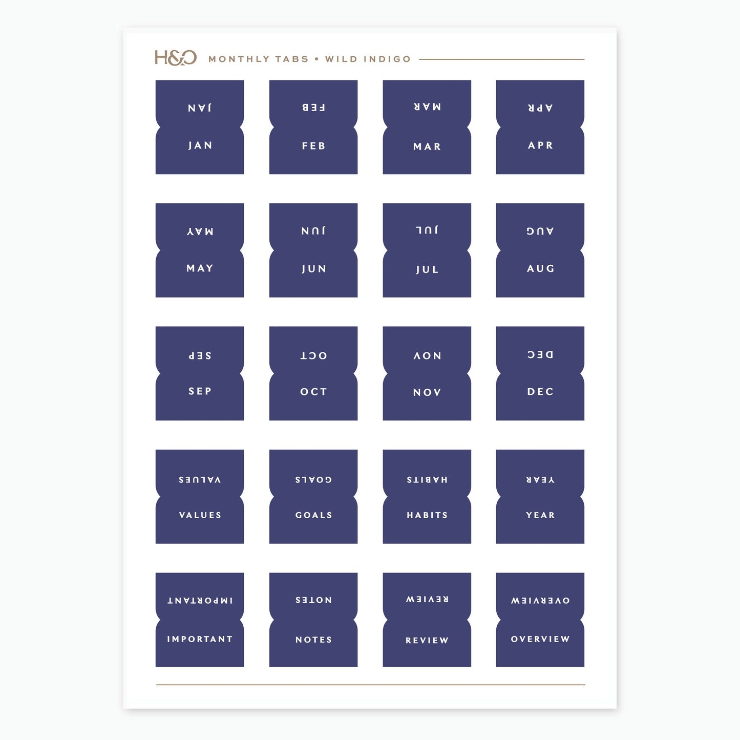 Monthly Tabs