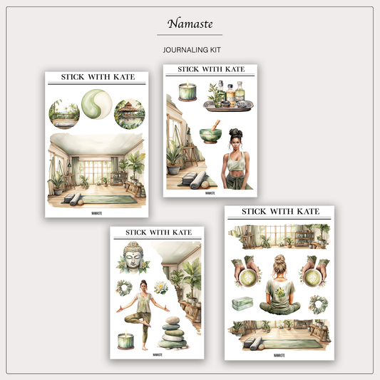 Namaste Journaling Kit | Set of 4 Sticker Sheets