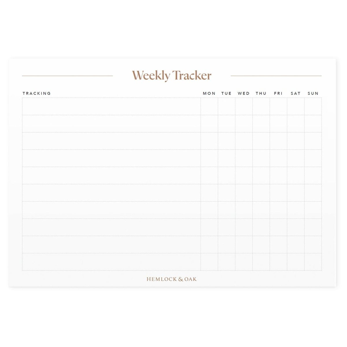 Weekly Habit Tracker Notizblock