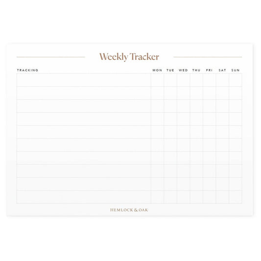 Weekly Habit Tracker Notepad