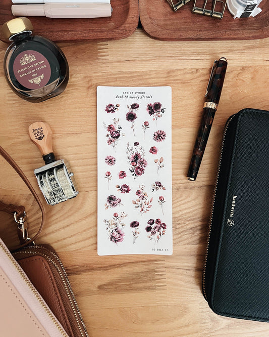 Dark & Moody Floral Stickers