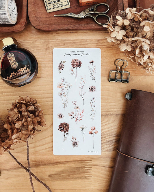 Fading Autumn Florals Stickers