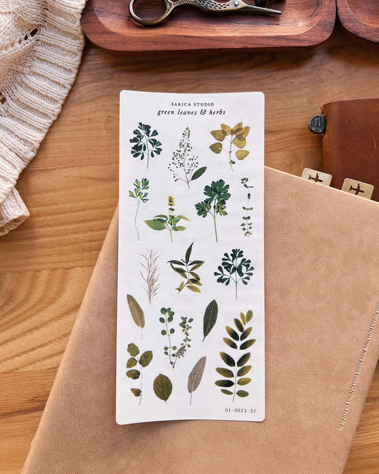Green Leaves & Herbs Stickers