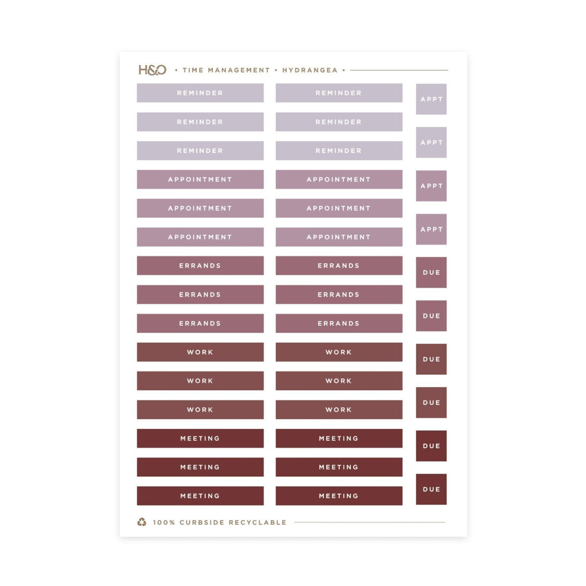 Time Management Stickers