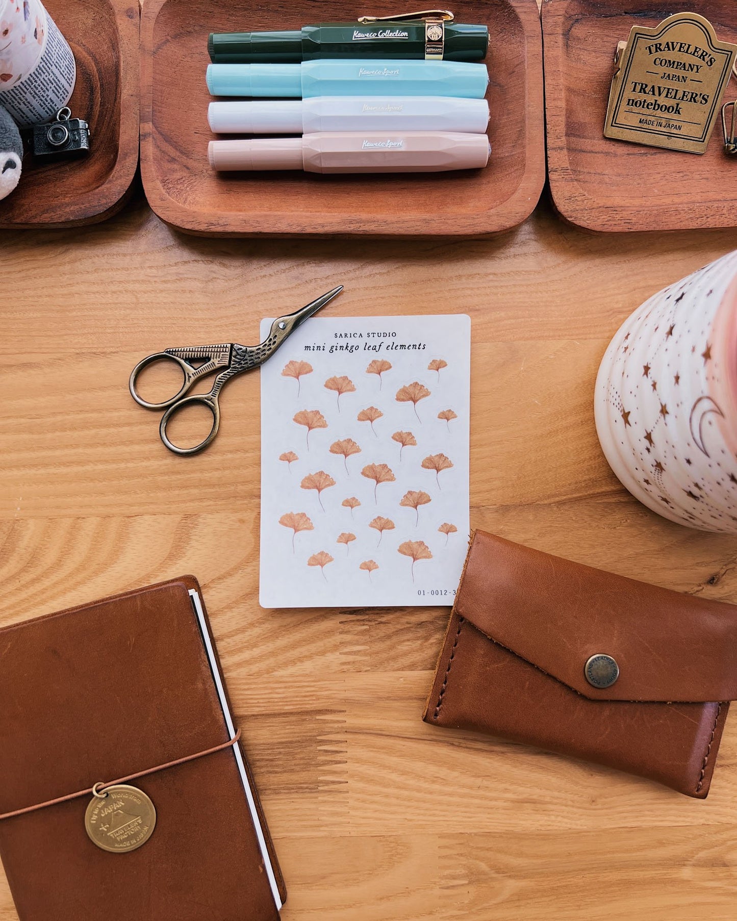 Mini Ginkgo Leaf Elements Stickers