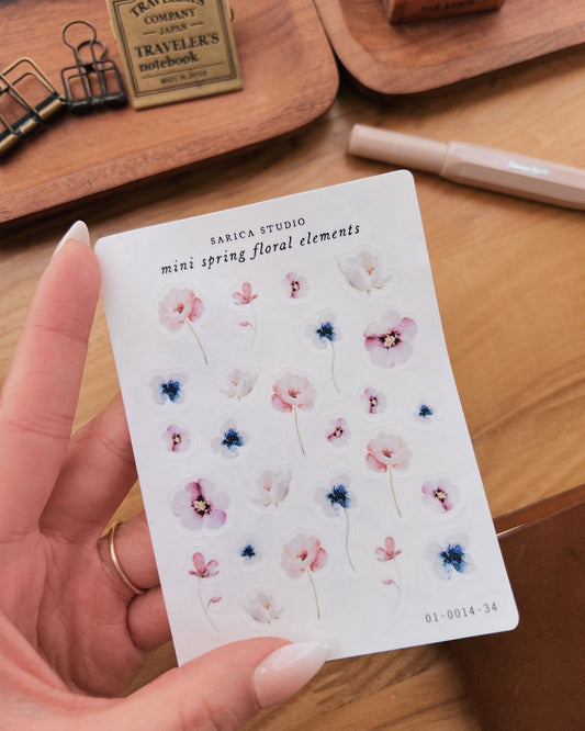 Mini Spring Floral Elements Stickers