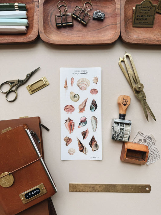 Vintage Seashells Stickers