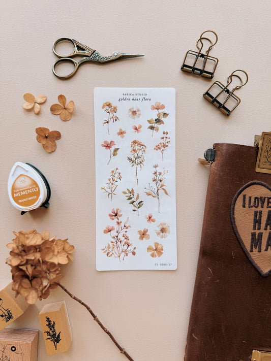 Golden Hour Flora Stickers