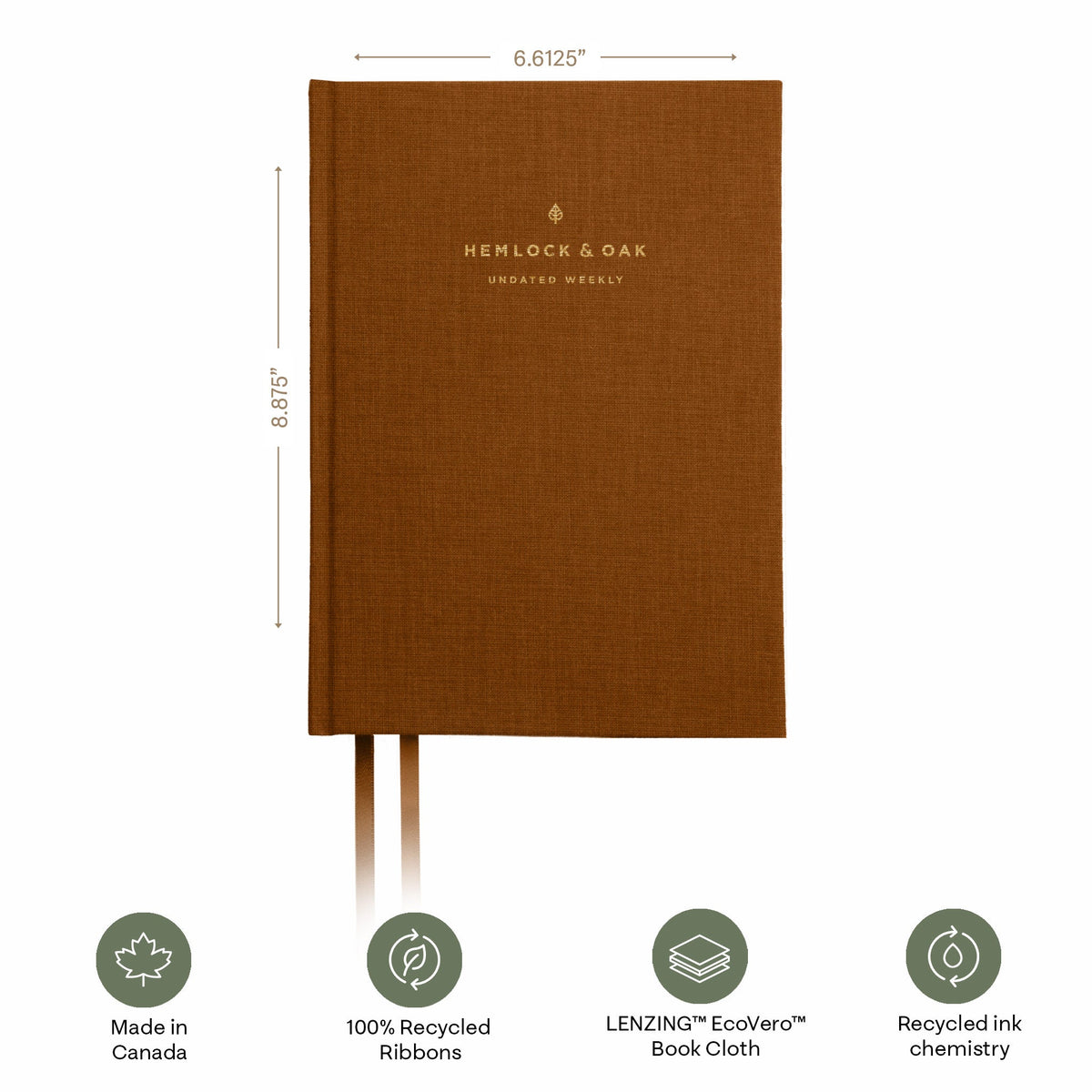 Undated Vertical Weekly Planner | Hardcover | 120gsm