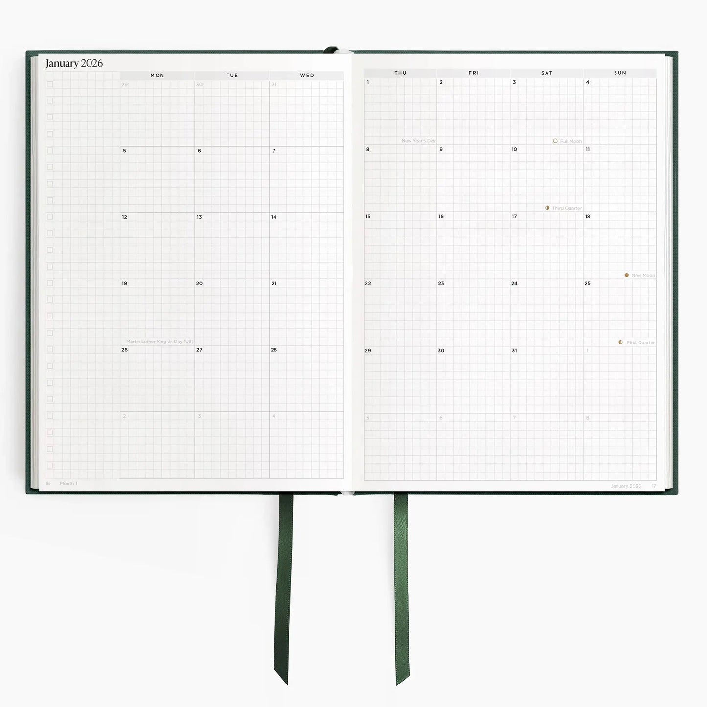 2026 Minimalist Horizontal Planner A5 | Hardcover | 120gsm