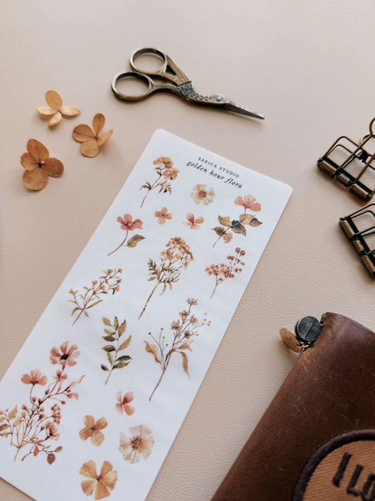 Golden Hour Flora Stickers