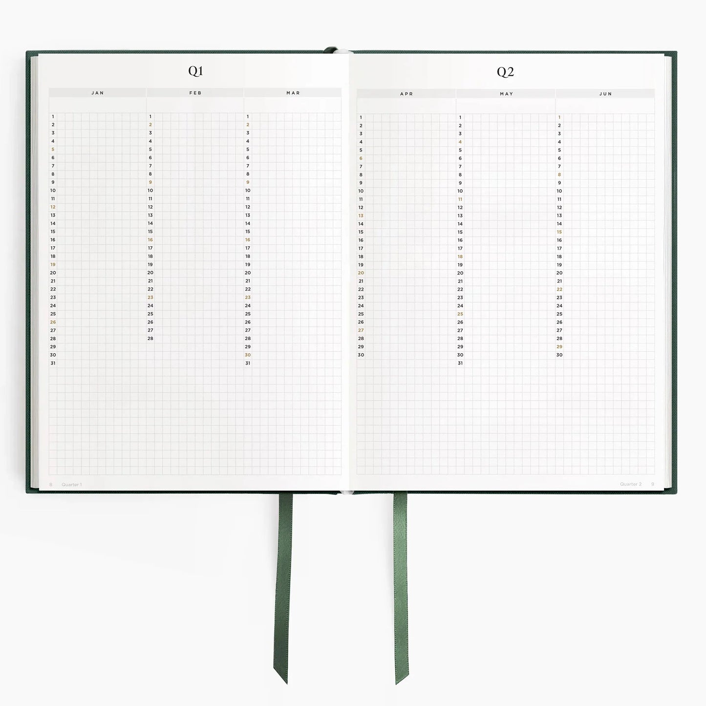 2026 Minimalist Horizontal Planner A5 | Hardcover | 120gsm