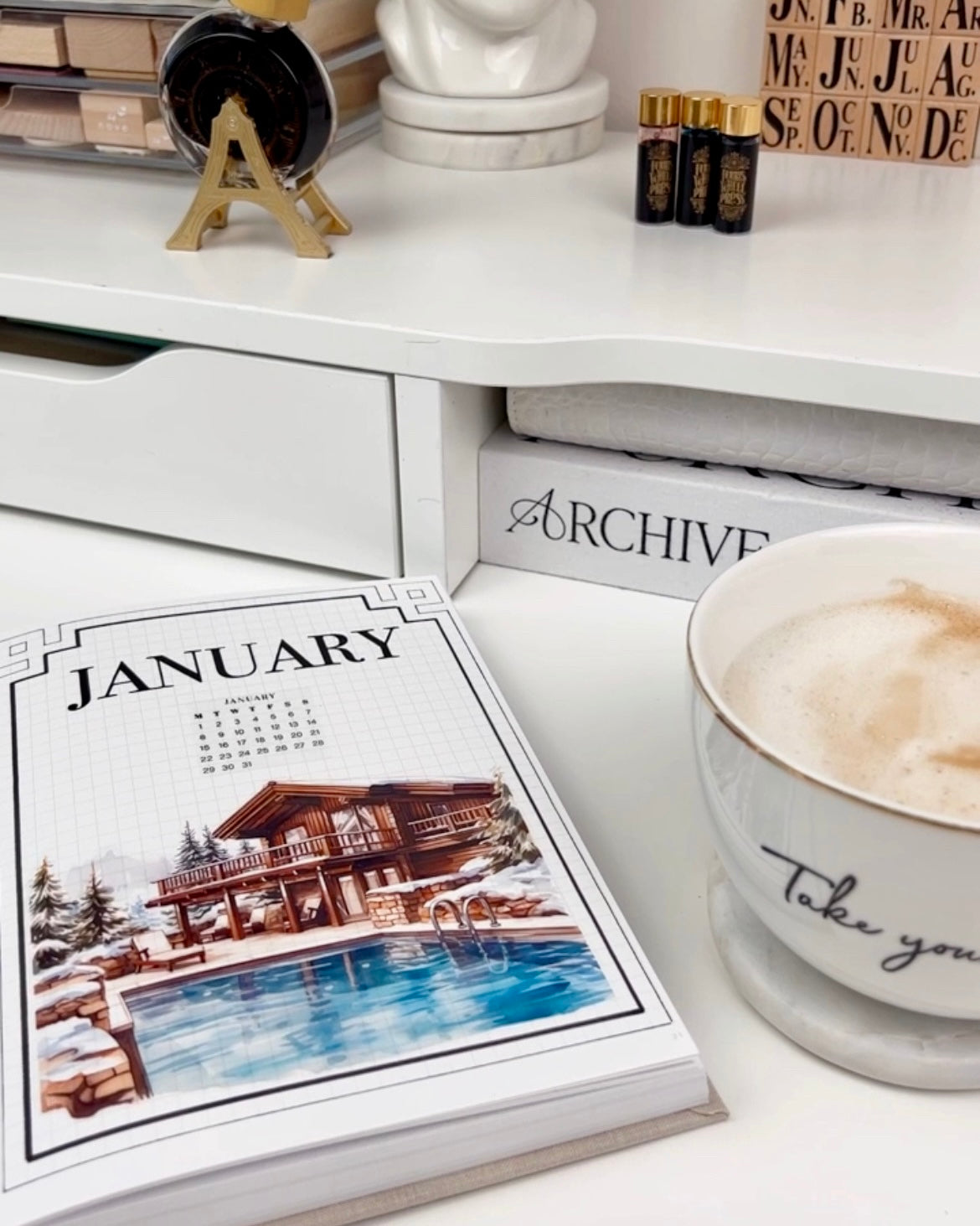 Winter Spa Journaling Kit | Set of 6 Sticker Sheets