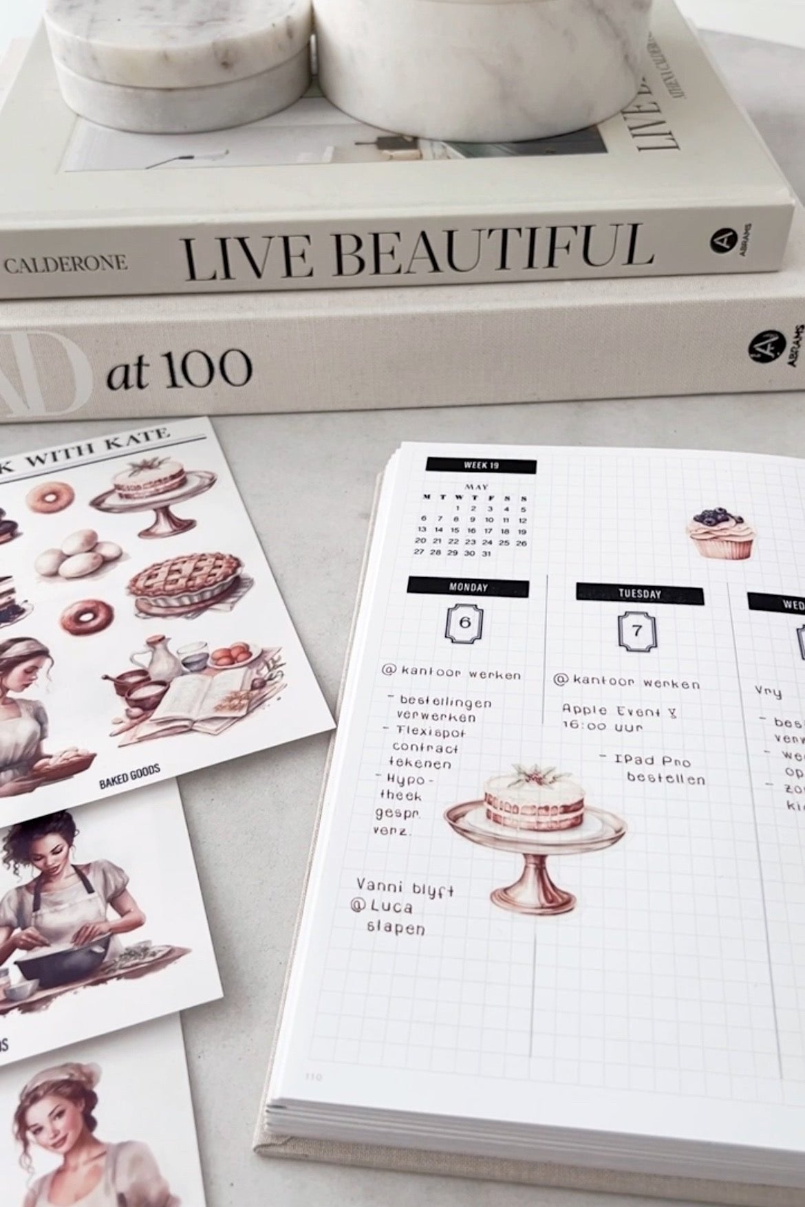 Baked Goods Journaling Sticker Kit | Set of 4 Sticker Sheets