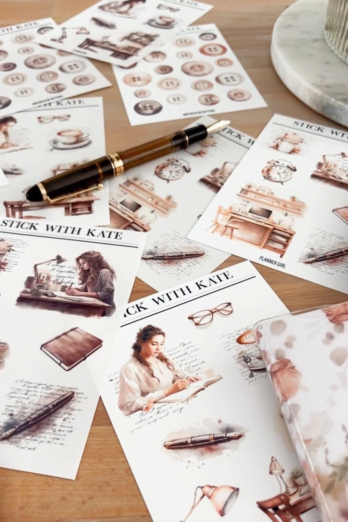 Planner Girl Journaling Sticker Kit | Set of 4 Sticker Sheets