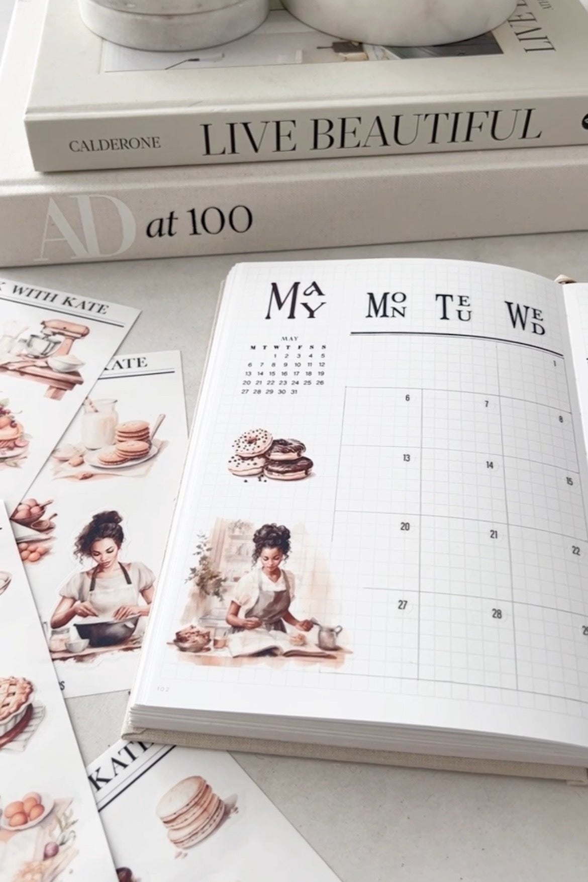 Baked Goods Journaling Sticker Kit | Set of 4 Sticker Sheets