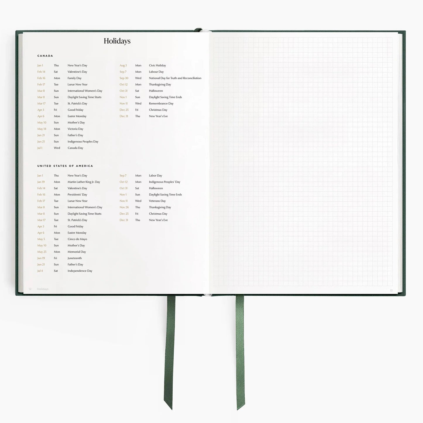 2026 Minimalist Horizontal Planner A5 | Hardcover | 120gsm