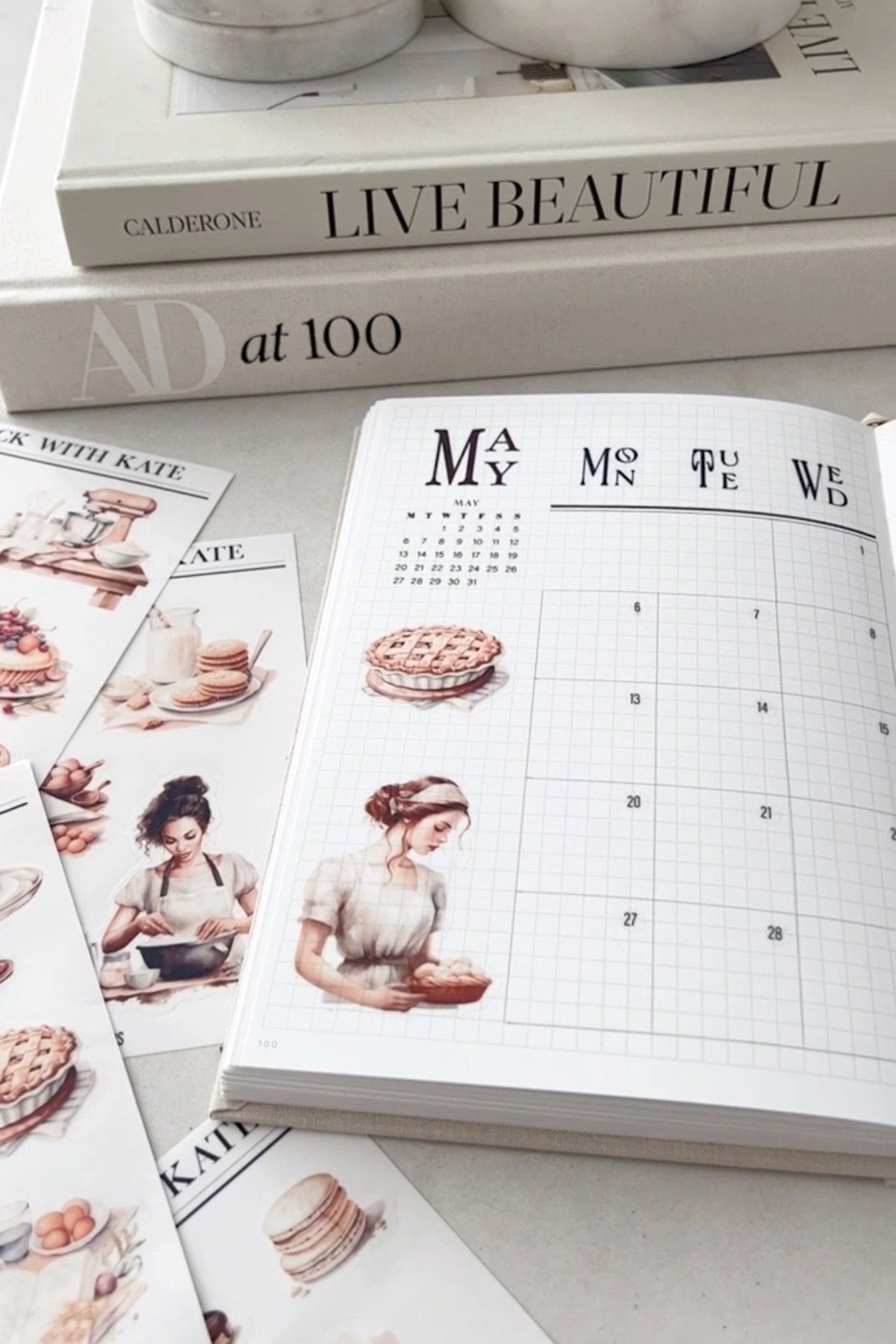 Baked Goods Journaling Sticker Kit | Set of 4 Sticker Sheets