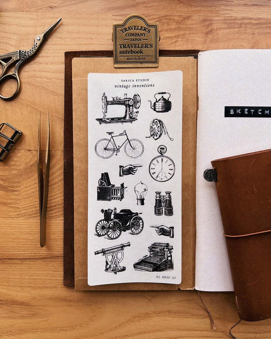Vintage Invention Stickers