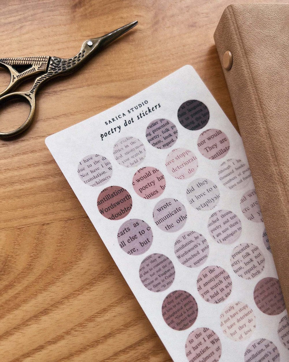 Poetry Dot Stickers