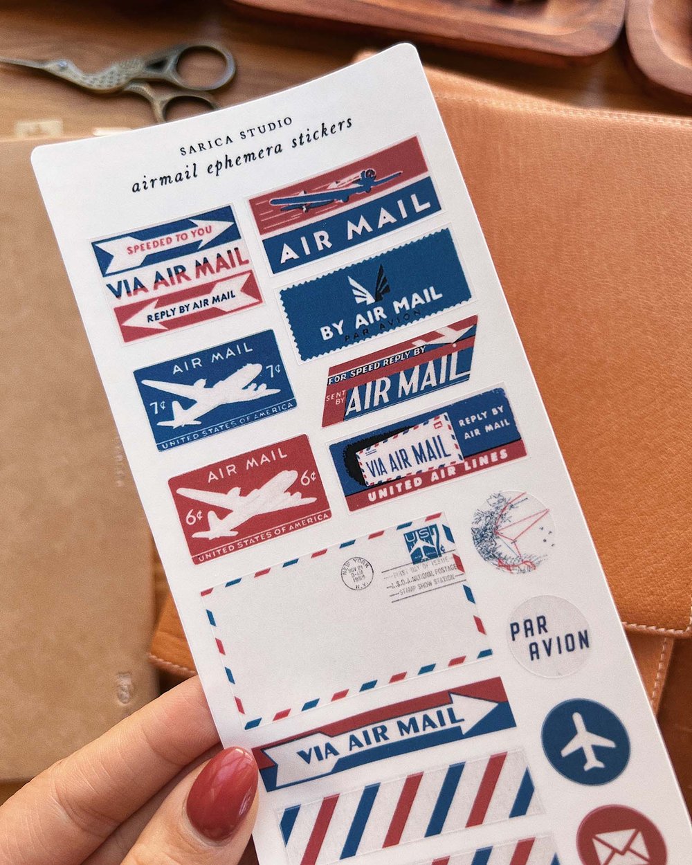 Airmail Ephemera Stickers