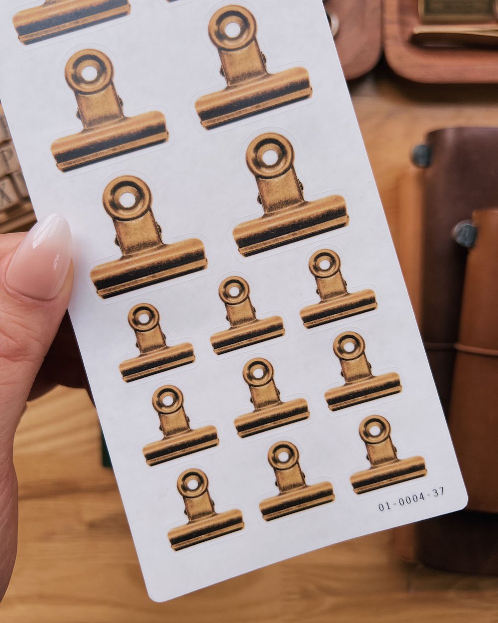 Brass Bulldog Clip Stickers
