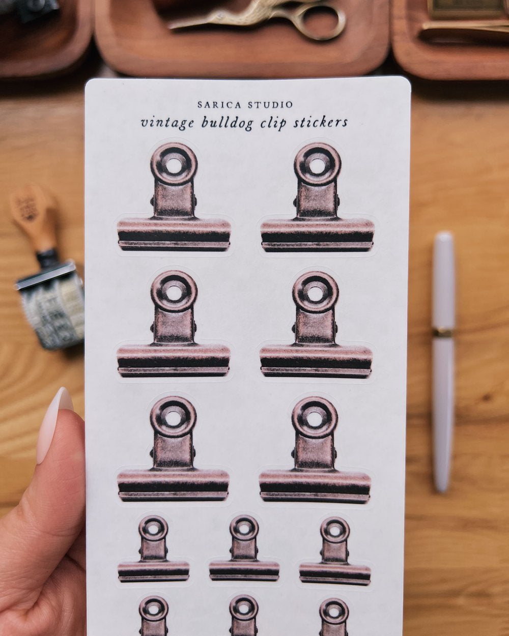 Vintage Bulldog Clip Stickers