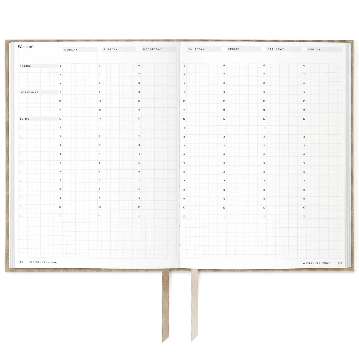 Undated 12-Month Weekly Planner