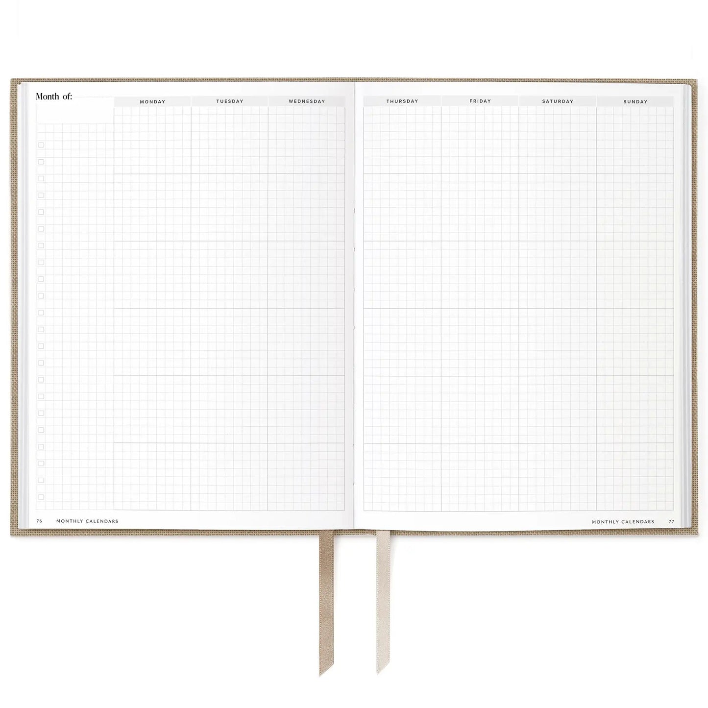 Undated 12-Month Weekly Planner