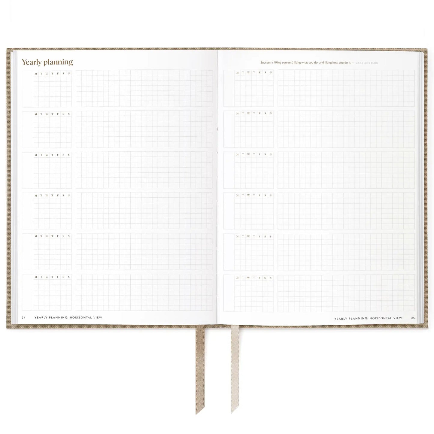 Undated 12-Month Weekly Planner